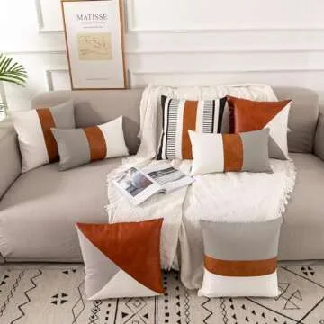 Vfuty Decorative Boho Throw Pillow Cover 18x18 Inches