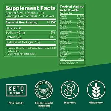 Bulletproof Unflavored Collagen Peptides Powder Packets, Pack of 15, Grass-Fed Collagen Protein and ...