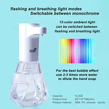 Automatic Foaming Soap Dispenser with Sensor and Lights