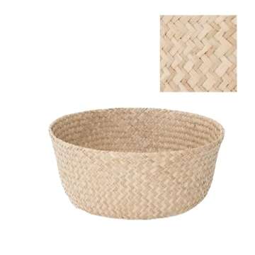 Woven Seagrass Basket With Handles For Plant Pot, Belly Basket, Storage Basket, Wicker Baskets, Basket For Plant Baskets Indoor, Natural Seagrass Basket, Plant Pot Cover, Grocery And Toy Storage