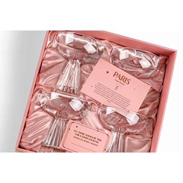 Elegant Paris Coupe Glasses Set for Cocktails and Champagne