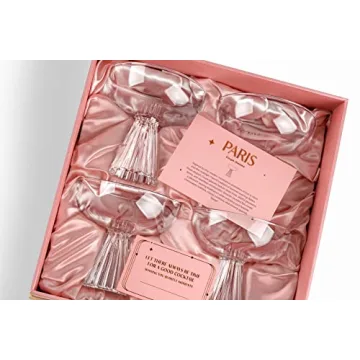 Elegant Paris Coupe Glasses Set for Cocktails and Champagne