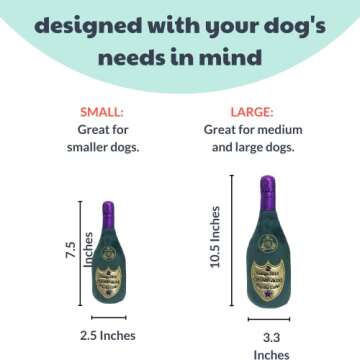 H&K for Dogs Power Plush | Vintage Chompagne (Large) | Funny Dog Toy | Dog Toy with Squeaker | Dog Gift | Fun, Durable, and Safe | Squeaky Dog Toy