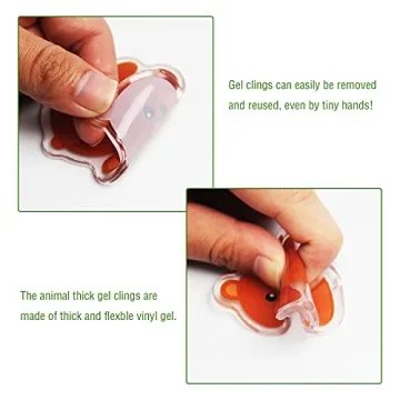 Jungle Animals Thick Gel Clings for Kids Fun Decor