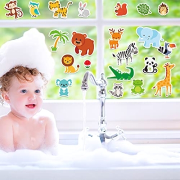 Jungle Animals Thick Gel Clings for Kids Fun Decor
