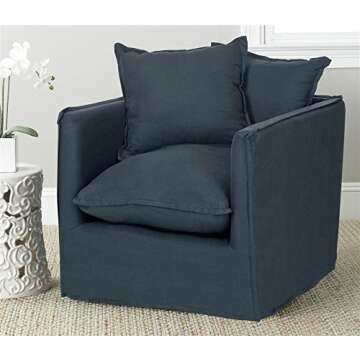 SAFAVIEH Mercer Collection Joey Arm Chair, Blue