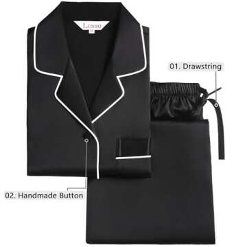 Womens Silk Satin Pajamas Set for Comfort and Style