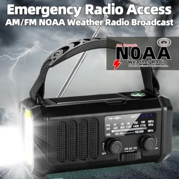 QAUYYW Emergency Hand Crank Radio - Solar & Portable Weather Radio