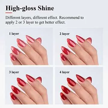 Imtiti Jelly Gel Nail Polish - 0.5 Fl Oz Red Sheer Polish