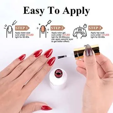 Imtiti Jelly Gel Nail Polish - 0.5 Fl Oz Red Sheer Polish