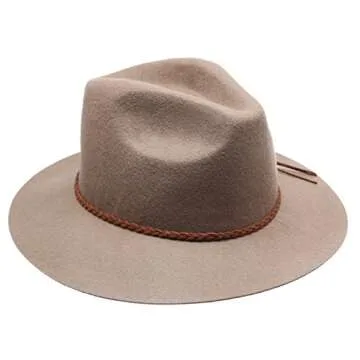 Women’s Wool Fedora Hat with Stylish Braid Design