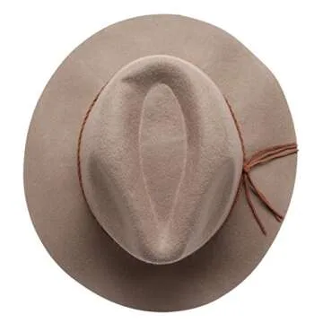 Women’s Wool Fedora Hat with Stylish Braid Design