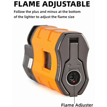 Castelar Triple Jet Flame Lighter with Punch Holder - Yellow