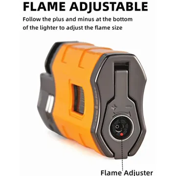 Castelar Triple Jet Flame Lighter with Punch Holder - Yellow