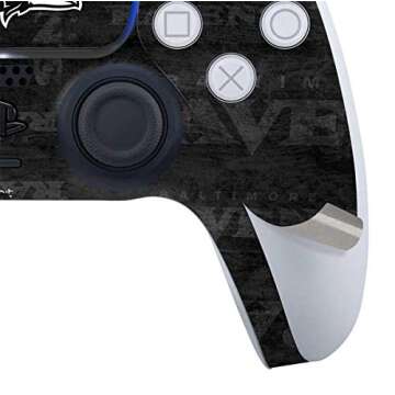 Skinit Decal Gaming Skin Compatible with PS5 Digital Edition Bundle - Officially Licensed NFL Baltimore Ravens Black & White Design