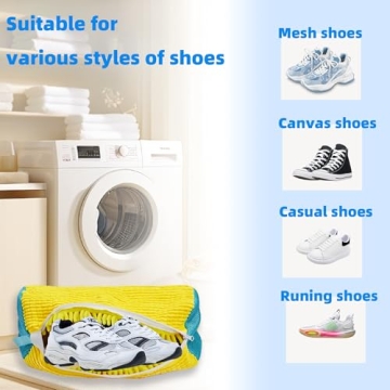 Shoe Washing Machine Bag Laundry Shoe Bag for Washer and Dryer Reusable 2pc Shoe Cleaning Bags for S...