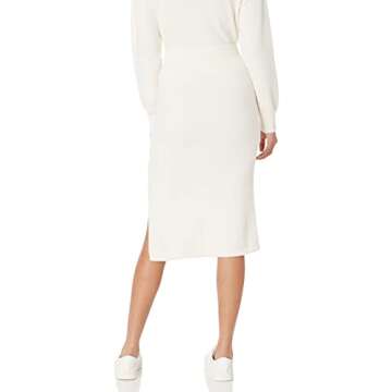 The Drop Women's Omari Cozy Sweater Skirt, Whisper White, XL