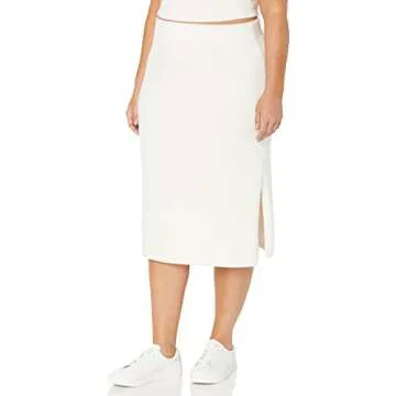 The Drop Women's Omari Cozy Sweater Skirt, Whisper White, XL