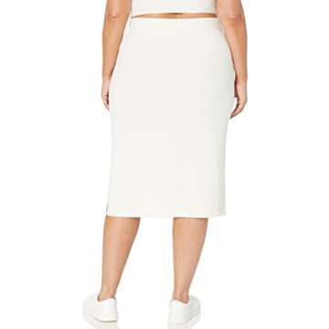 The Drop Women's Omari Cozy Sweater Skirt, Whisper White, XL