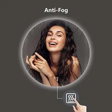 ROOMTEC 28" LED Round Bathroom Mirror with Dimmable Light