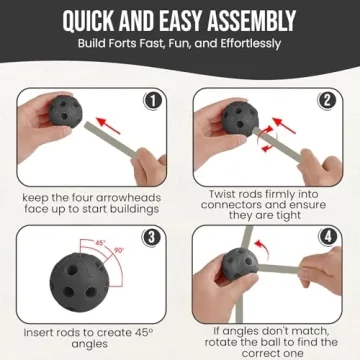 INDOORSY Glow in The Dark Fort Building Kit for Ages 4-12