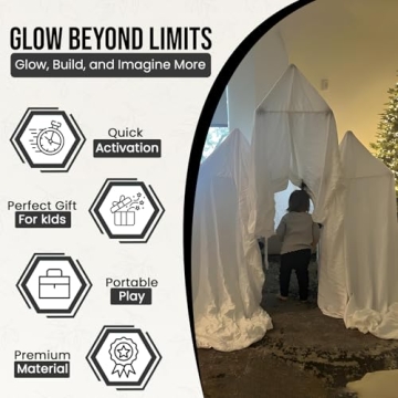 INDOORSY Glow in The Dark Fort Building Kit for Ages 4-12