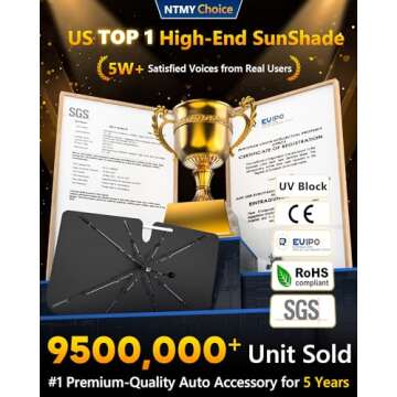 NTMY 2024 Newest Windshield Sun Shade