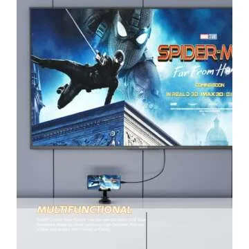 Eanetf HDMI to Micro USB Cable, 1.5M/ 5ft HDMI Male to Micro USB Male Data Charging Cord Converter Connector Cable - 5pin