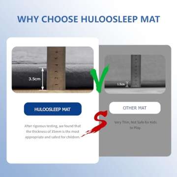 Baby Play Mat for Floor,1.3" Thick Memory foam Tummy Time Mat,Soft Coral Velvet Nursery Rug,Extra La...