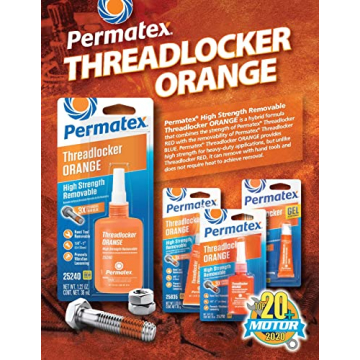Permatex High Strength Removable Threadlocker Orange 10 ml