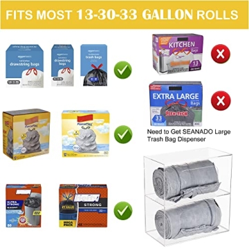 SEANADO Trash Bag Dispenser Holder for Home & Kitchen Storage