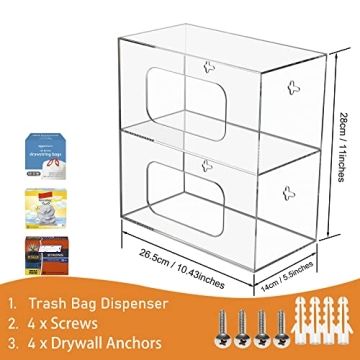 SEANADO Trash Bag Dispenser Holder for Home & Kitchen Storage