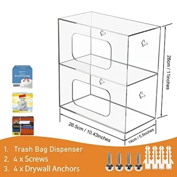 SEANADO Trash Bag Dispenser Holder for Home & Kitchen Storage