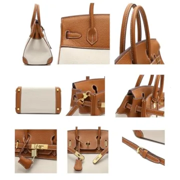 JOTOUCH Top Handle Leather and Canvas Bags for Women