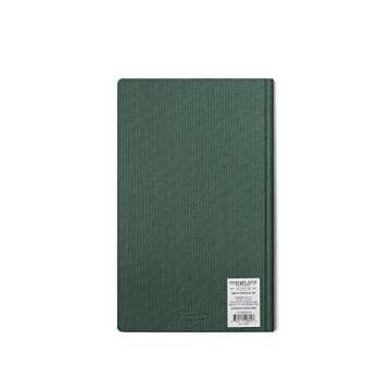 DesignWorks Ink Standard Issue No. 17 Hardcover Cloth Green 7.25" x 11.75" Tall Notebook Journal with 96 Lined Pages - Perfect for Office Work, Writing, and Journaling
