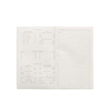 DesignWorks Ink Standard Issue No. 17 Hardcover Cloth Green 7.25" x 11.75" Tall Notebook Journal with 96 Lined Pages - Perfect for Office Work, Writing, and Journaling