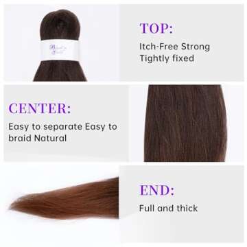 BNG 3X Pre-Stretched Braiding Hair, 28" Professional Itch Free Synthetic Fiber Braids Hair Extensions for Easy Braid, 3 PACKS (9 bundles), (#1B Off Black)