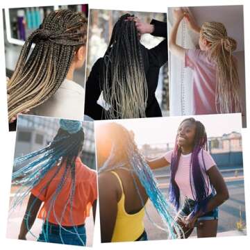 BNG 3X Pre-Stretched Braiding Hair, 28" Professional Itch Free Synthetic Fiber Braids Hair Extensions for Easy Braid, 3 PACKS (9 bundles), (#1B Off Black)