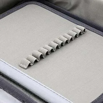 BTSKY Big Capacity Zipper Stationery Bag with Pattern-Multi-functional Stationery Organizer Pouch 36 Large Stretchy Slots for 72 Colored Pencils Black