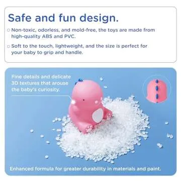 KUB Baby & Toddler Bath Toys, Four Little Dinosaurs: Water Squirter - Squeeze & Sound - Wind Up Diver - Floating Sprayer, Cute Fun Bathtub Toys for Boy Girl Ages 1-3 Years Old, 4 Pcs Set