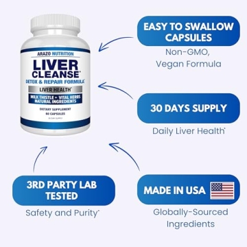 Liver Cleanse Detox & Repair with Milk Thistle Supplement
