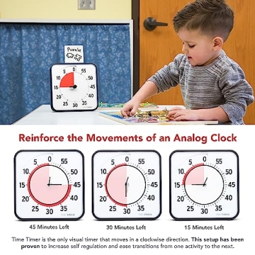 TIME TIMER 8 inch Visual Countdown Clock for Home and Classroom