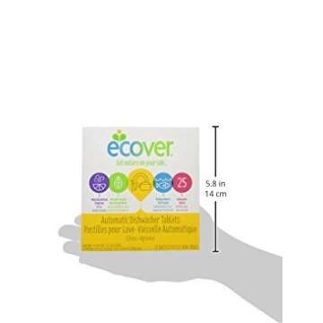 Ecover Natural Automatic Dishwashing Tablets - Eco-Friendly Citrus Clean, 4-Pack - 17.6 Oz