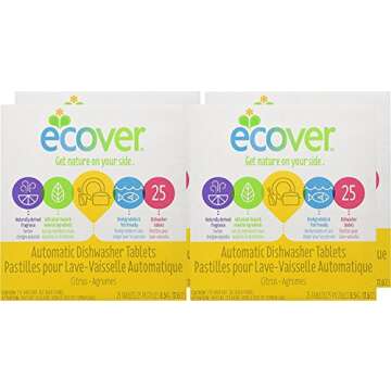 Ecover Natural Dishwasher Tablets - Eco-Friendly Citrus Clean