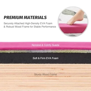 Durable ZELUS 8' Folding Gymnastics Balance Beam for All Ages