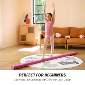 Durable ZELUS 8' Folding Gymnastics Balance Beam for All Ages