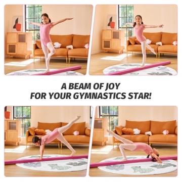 Durable ZELUS 8' Folding Gymnastics Balance Beam for All Ages