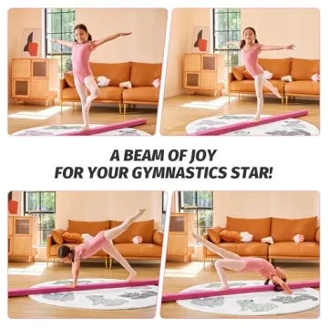 Durable ZELUS 8' Folding Gymnastics Balance Beam for All Ages