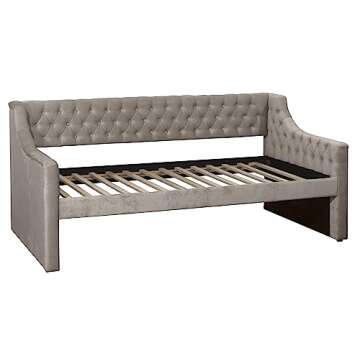Hillsdale, Jaylen Upholstered Twin Daybed, Silver Gray