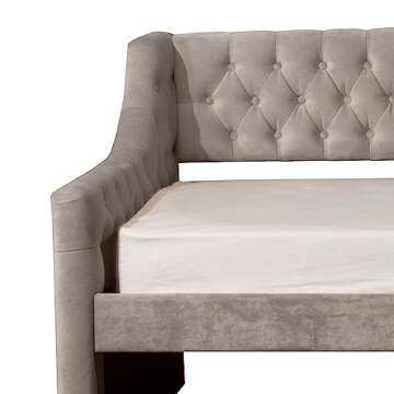 Hillsdale, Jaylen Upholstered Twin Daybed, Silver Gray